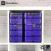 Purple/Transparent, WestonBoxes 2 Stak pack in a Kallax unit