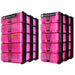 Pink/Transparent, WestonBoxes 2 Stak pack side by side