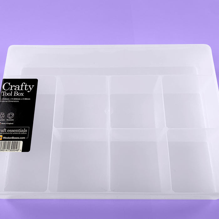 WestonBoxes Crafty Tool Box With Fixed Dividers
