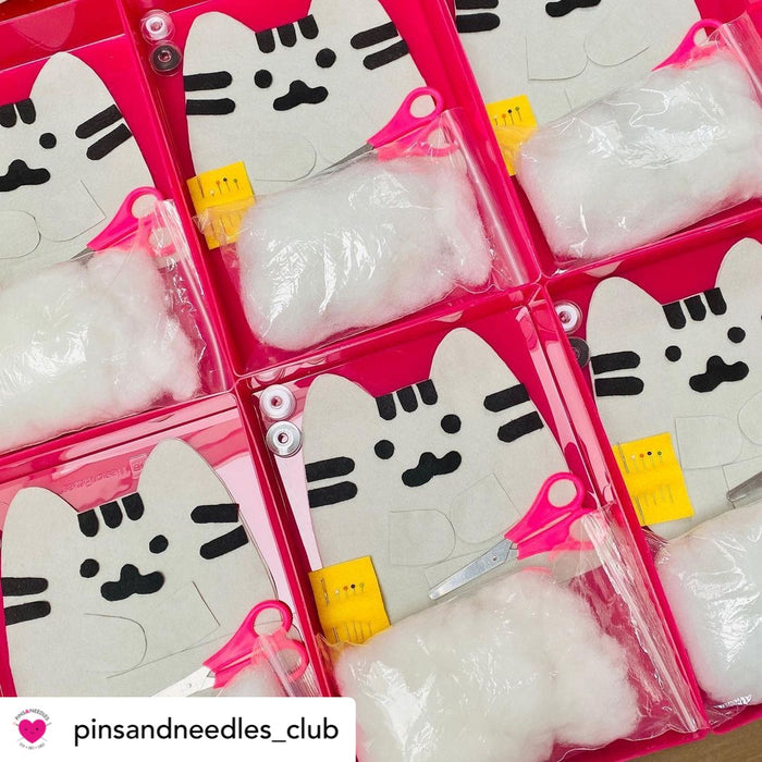 pinsandneedles_club kitty sewing kit packed in a westonboxes a4 storage box