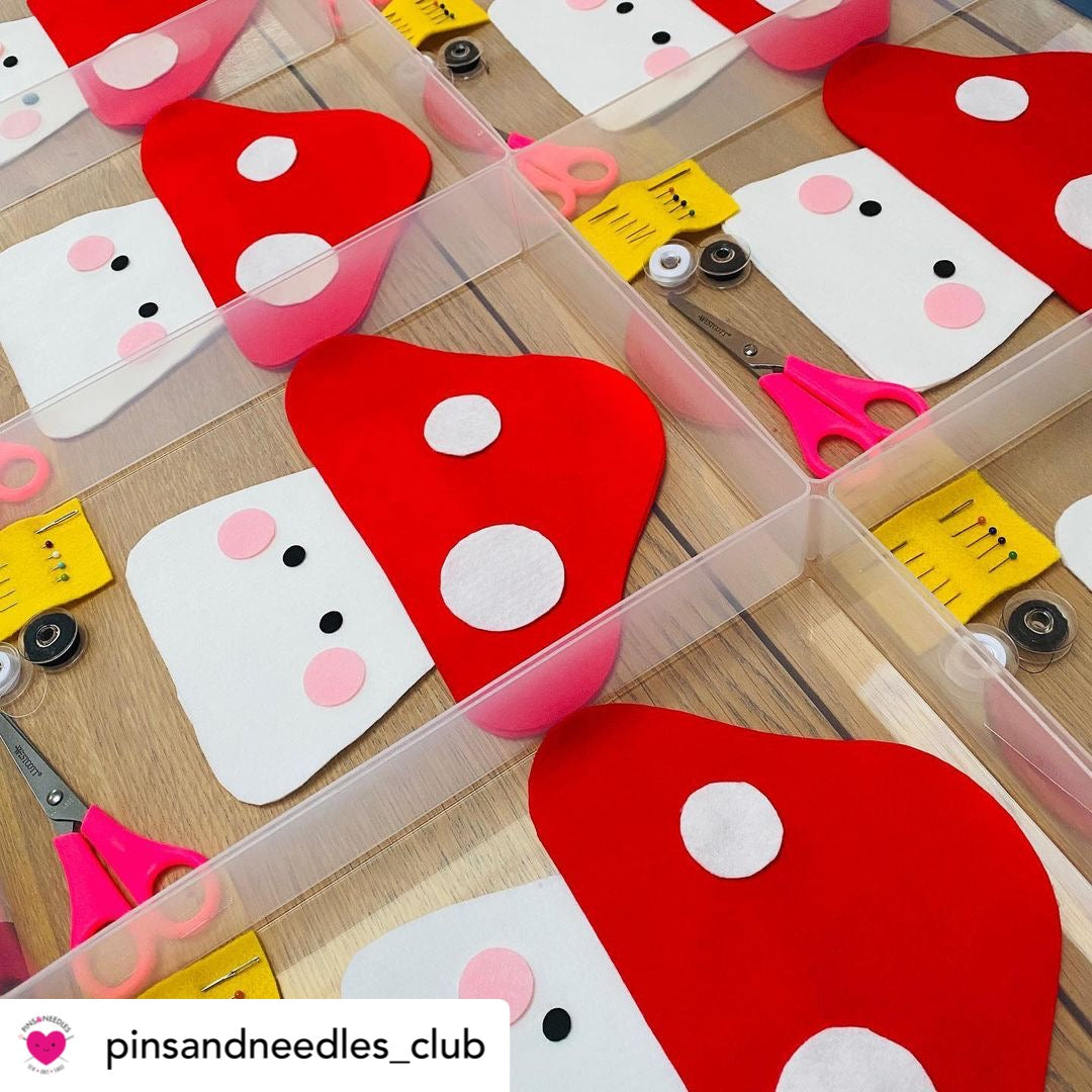 pinsandneedles_club mushroom sewing kit packed in a westonboxes a4 storage box