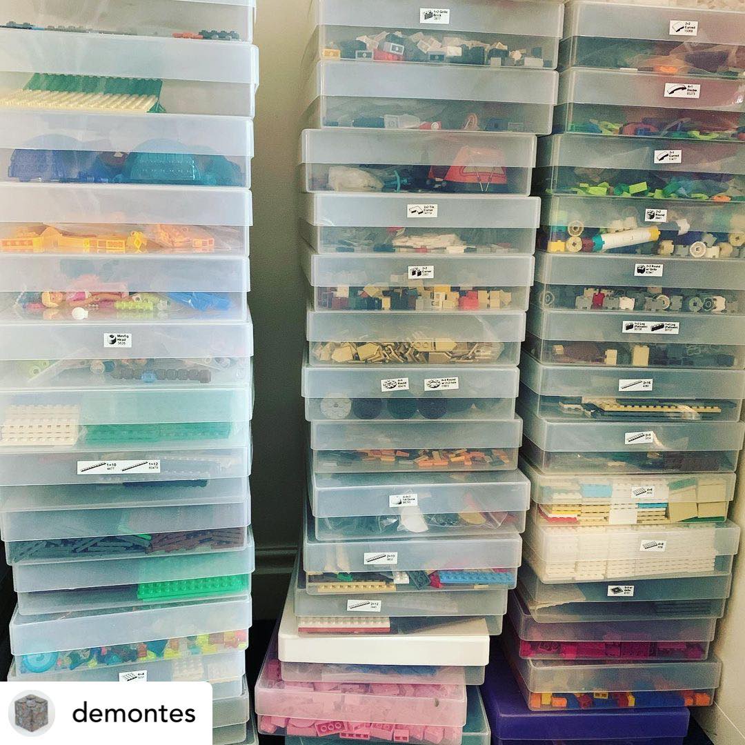 @demonts collection of vintage lego pieces neatly stored in westonboxes a4 storage boxes