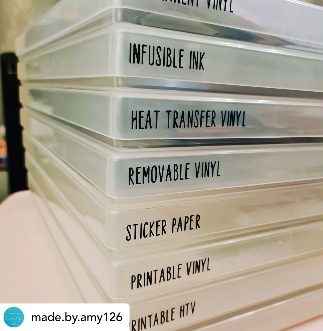 westonboxes a4 slim paper storage boxes pic by @made.by.amy126 labelled with cricut labels