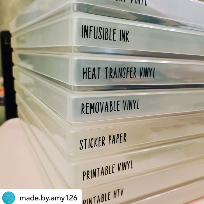 westonboxes a4 slim paper storage boxes pic by @made.by.amy126 labelled with cricut labels