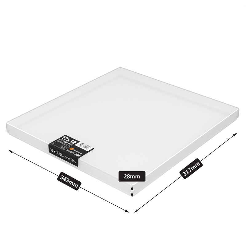 12x12" Scrapbook Paper Storage Box, Clear