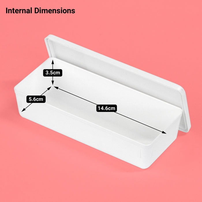 Rectangular Craft Pots, Tubs, Containers with Clip-On Lids