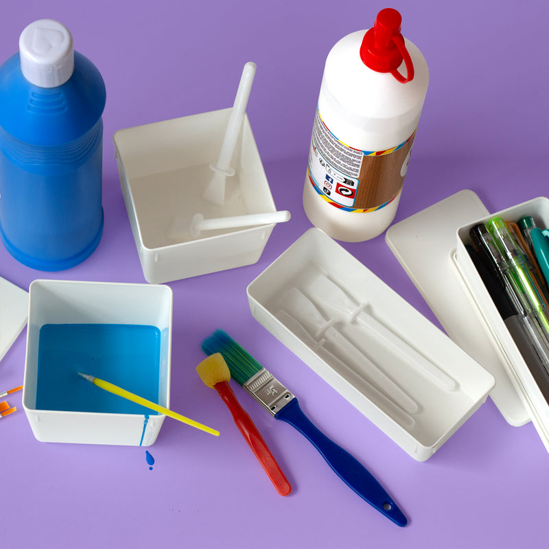Square Container Crafts Square Storage Tubs with Press-Fit Lid | Craft & Classroom | Made in ...