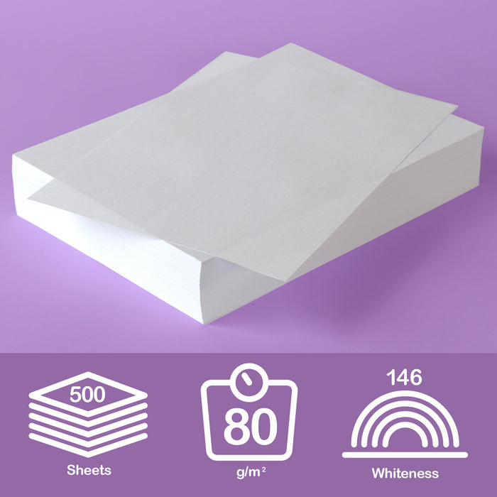 A4 copier paper bright white 80gsm standard eco prints photocopies in a tough storage box