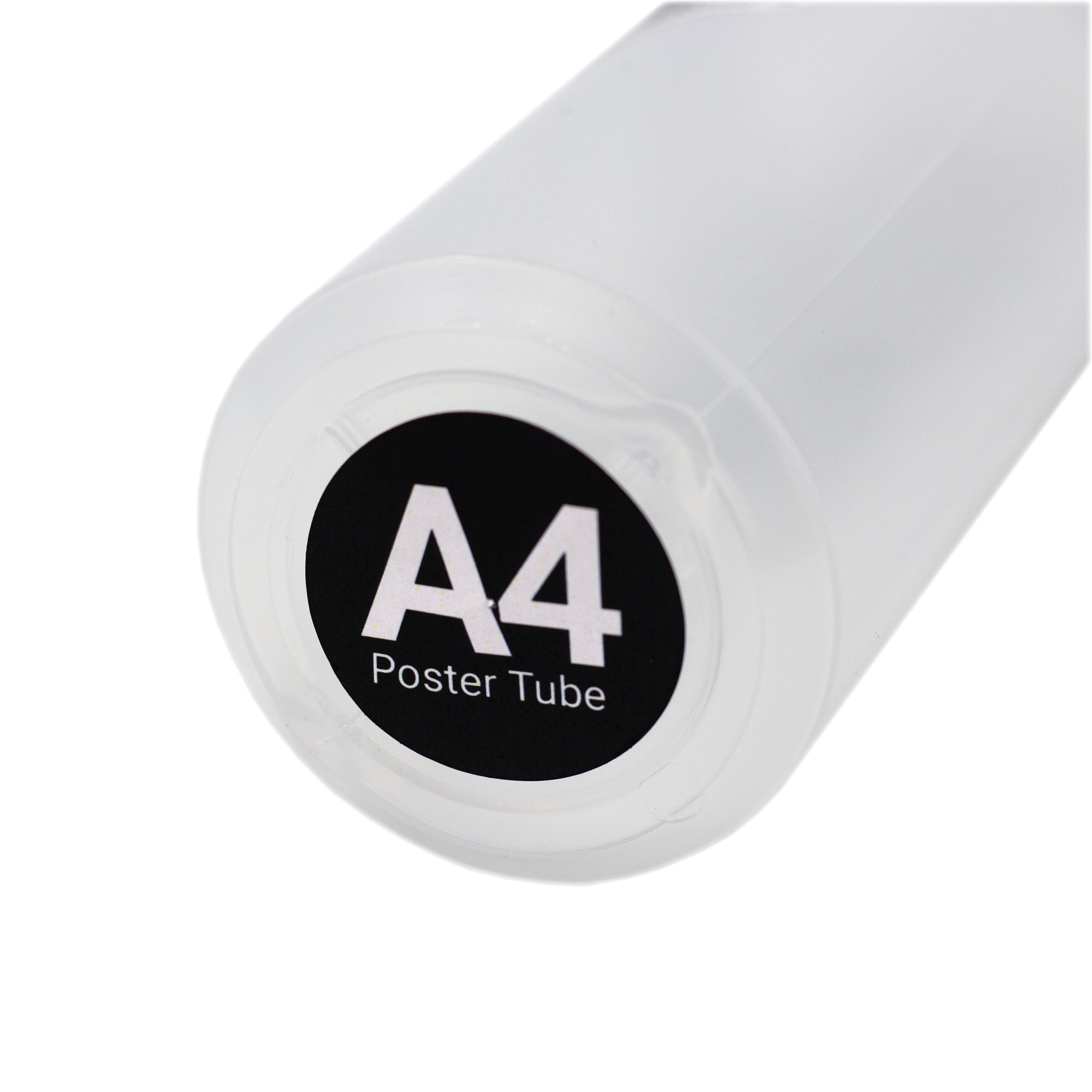 A4 Poster Tube Clear Plastic With 50/50 Screw Split — WestonBoxes