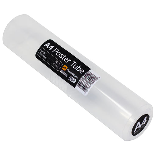 A4 document storage tube 50 50 screw split clear plastic