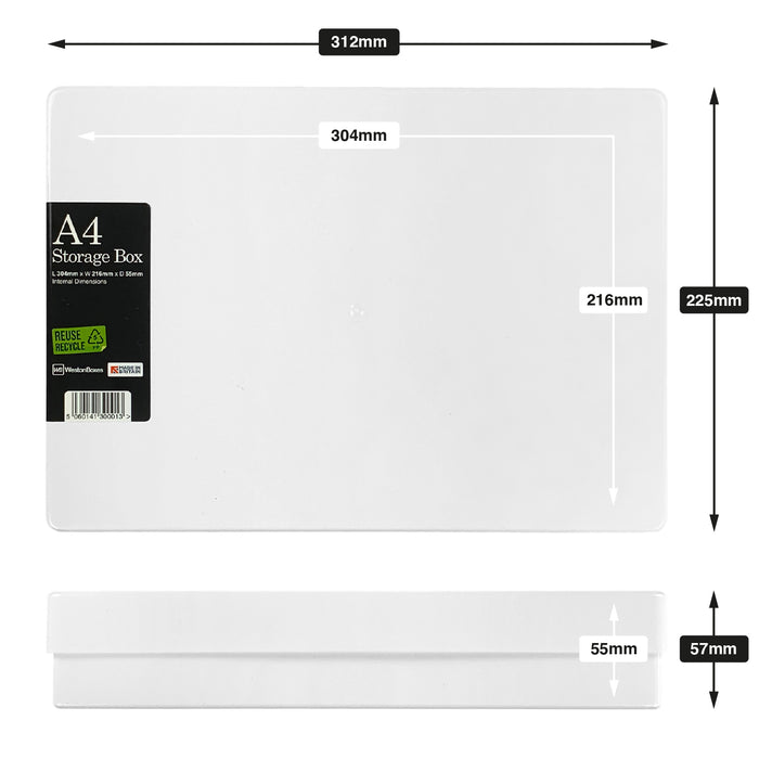 A4 Plastic Storage Box