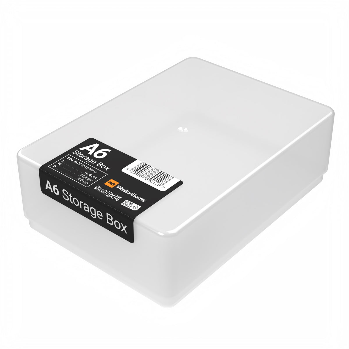 A6 Stationery Storage Box | Clear Plastic | Made in Britain — WestonBoxes