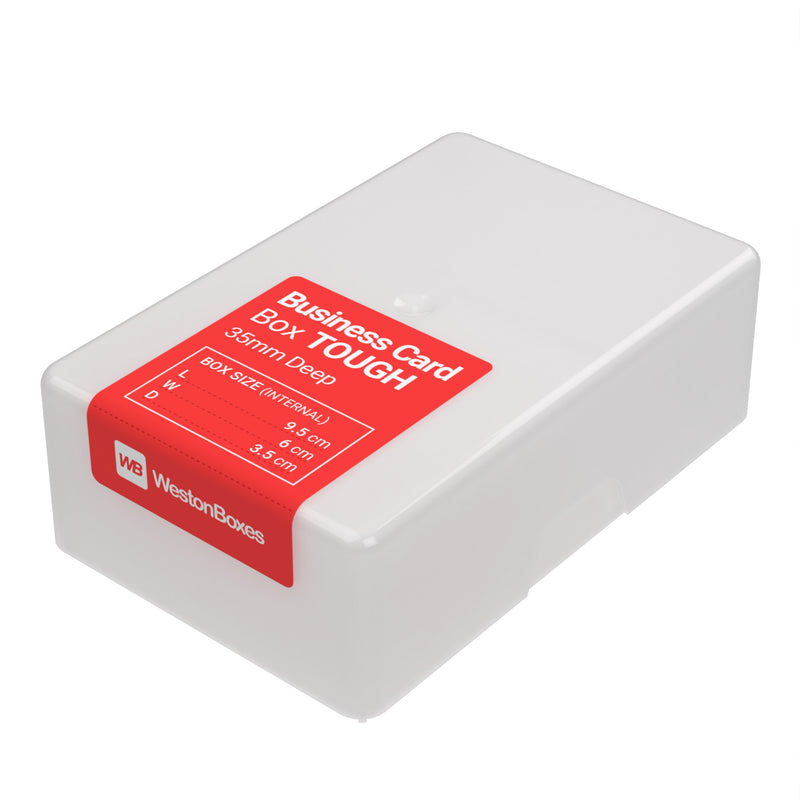 35mm Business Card Box TOUGH, Heavy Duty, Impact Resistant Plastic Storage Box