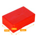 Red / Transparent, WestonBoxes 35mm deep Business Card Box holds up to 125 business cards
