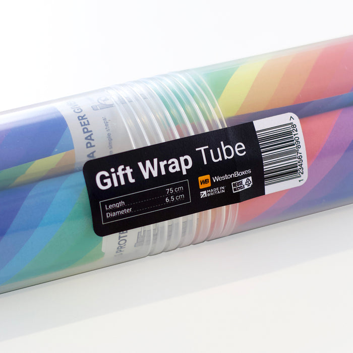 Gift Wrap Wrapping Paper Storage Tube From WestonBoxes with a 50/50 screw spilt