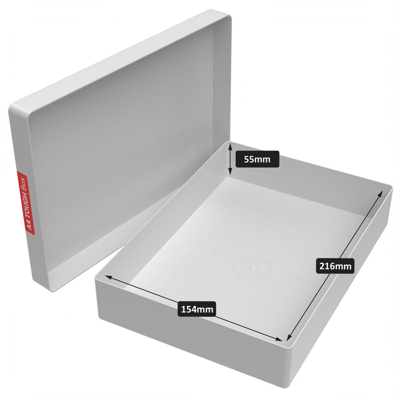 A4 TOUGH Box, Heavy Duty, Impact Resistant Plastic Storage Box