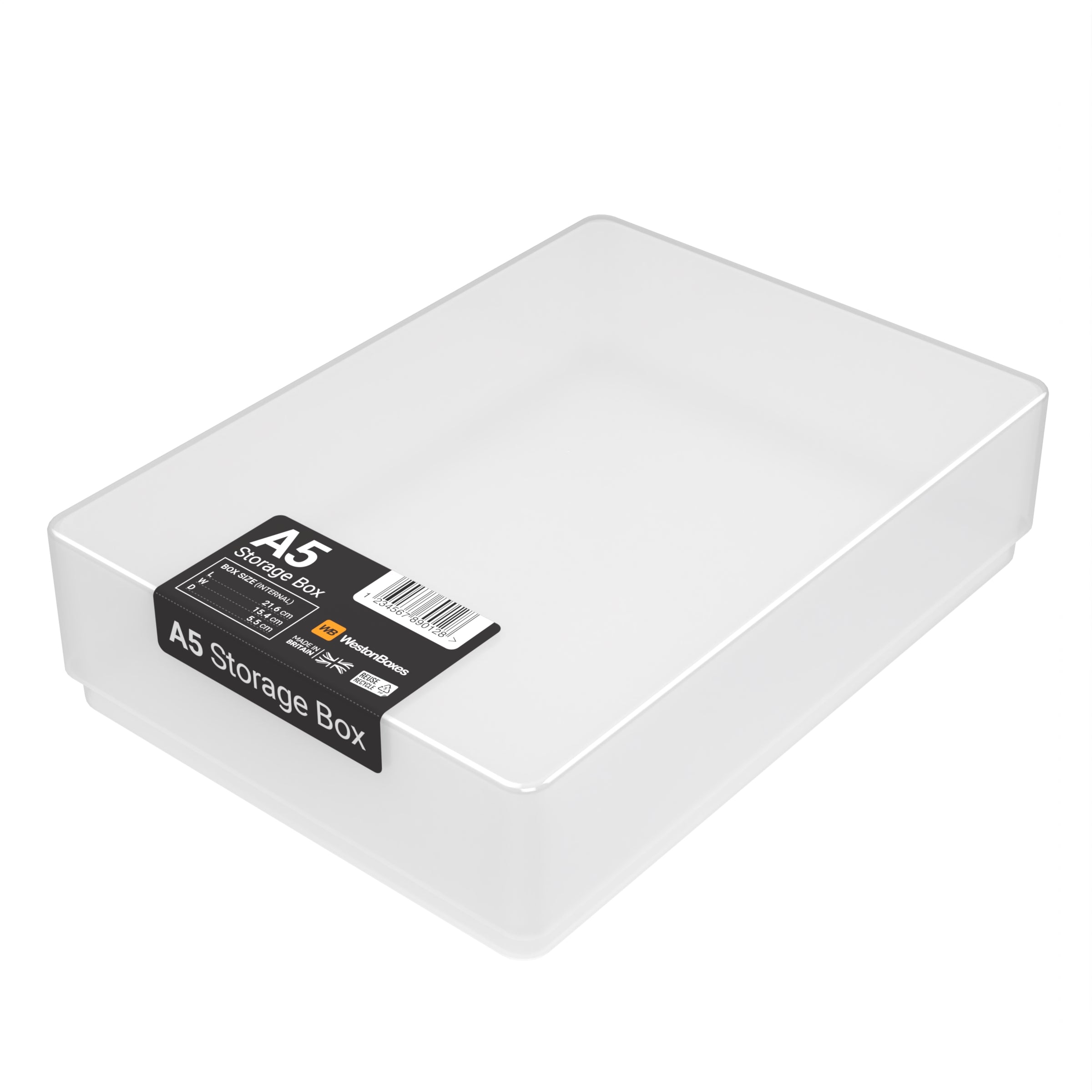 A5 Plastic Storage Box | Clear Polypropylene | Made in Britain ...