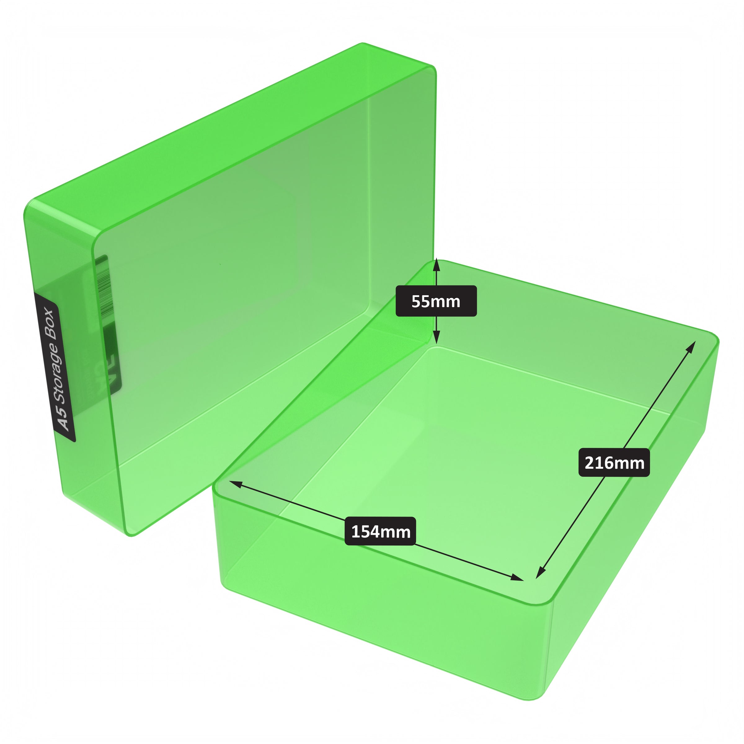 A5 Plastic Storage Box | Clear Polypropylene | Made in Britain ...