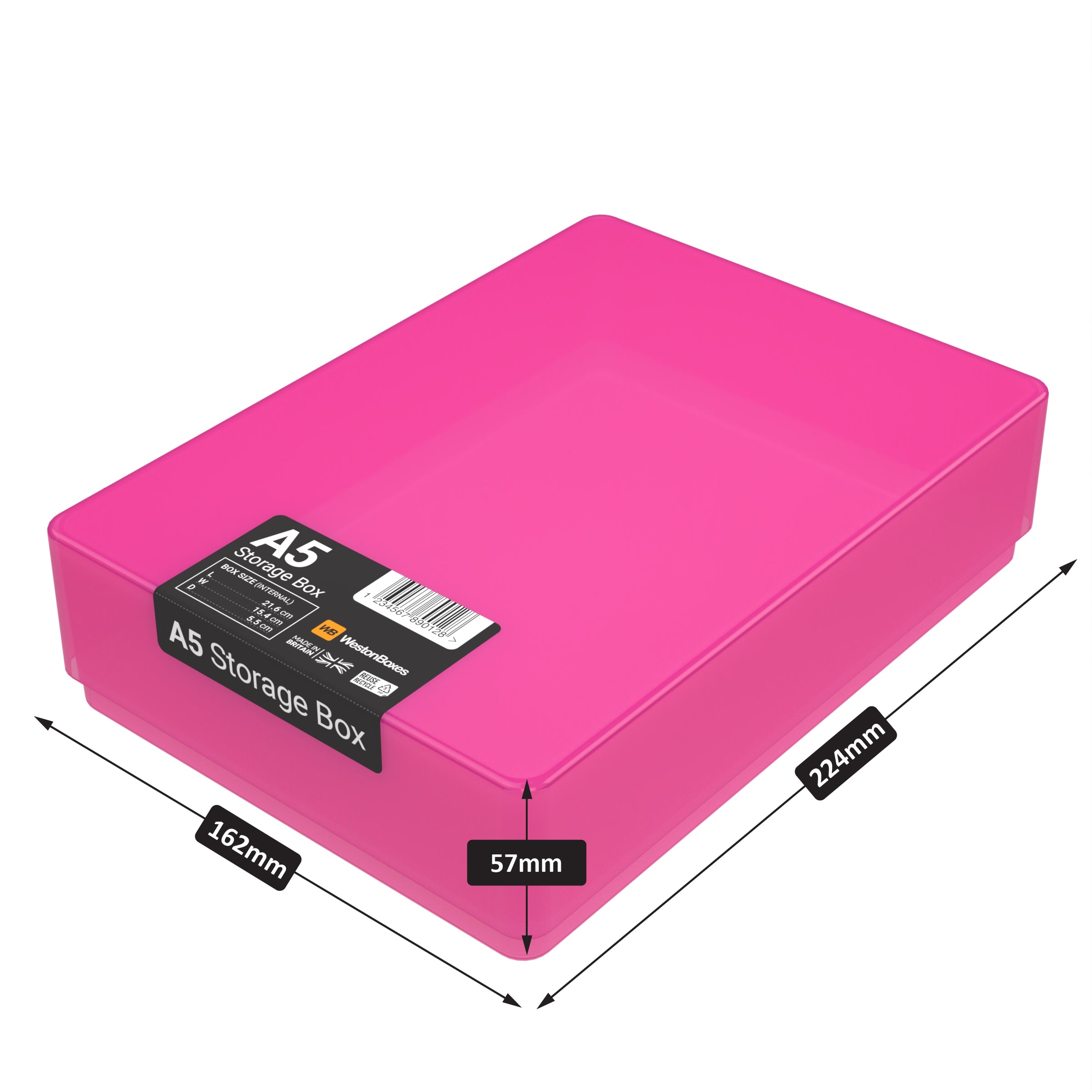 A5 Plastic Storage Box | Clear Polypropylene | Made in Britain ...
