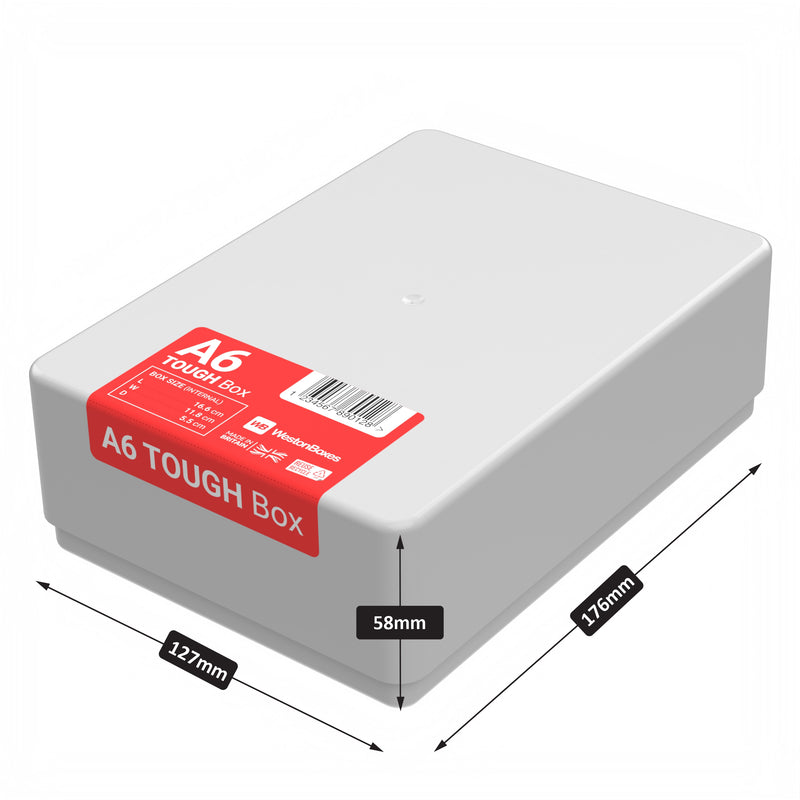 A6 TOUGH Box, robuste, stoßfeste Aufbewahrungsbox aus Kunststoff