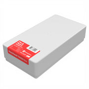 white plastic box for stationery pens pencils office supplies heavy duty use shatterproof impact resistant tough