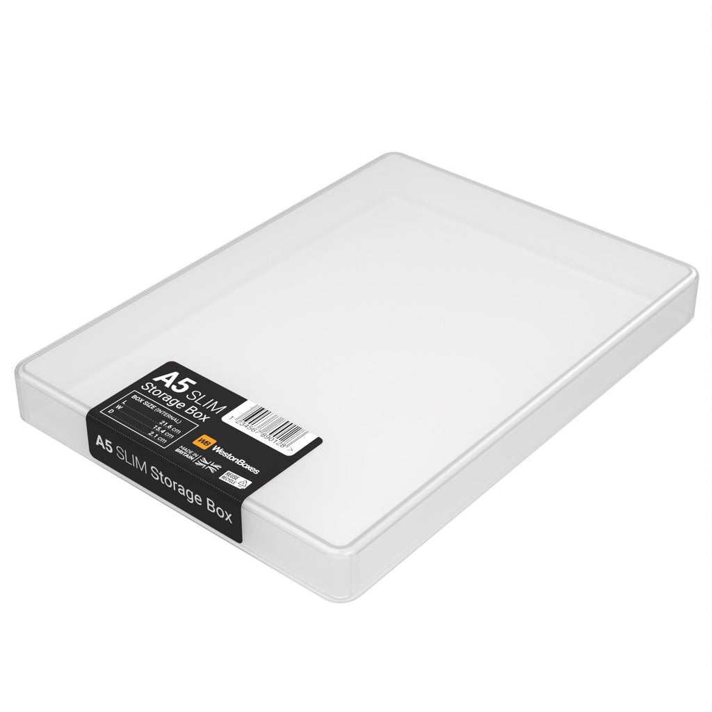 A5 Document File Box A5 Paper Storage Boxes | Clear & TOUGH | Made in Britain — WestonBoxes