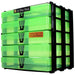 Green / Transparent, WestonBoxes Craft Storage Box Stak Stack Unit For A4 Paper Storage Boxes