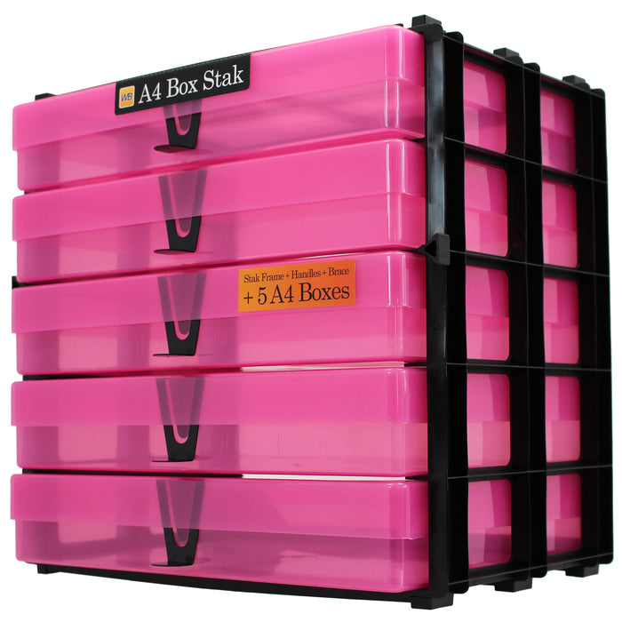 WestonBoxes Craft Storage Box Stak Stack Unit For A4 Paper Storage Boxes