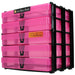 Pink / Transparent, WestonBoxes Craft Storage Box Stak Stack Unit For A4 Paper Storage Boxes
