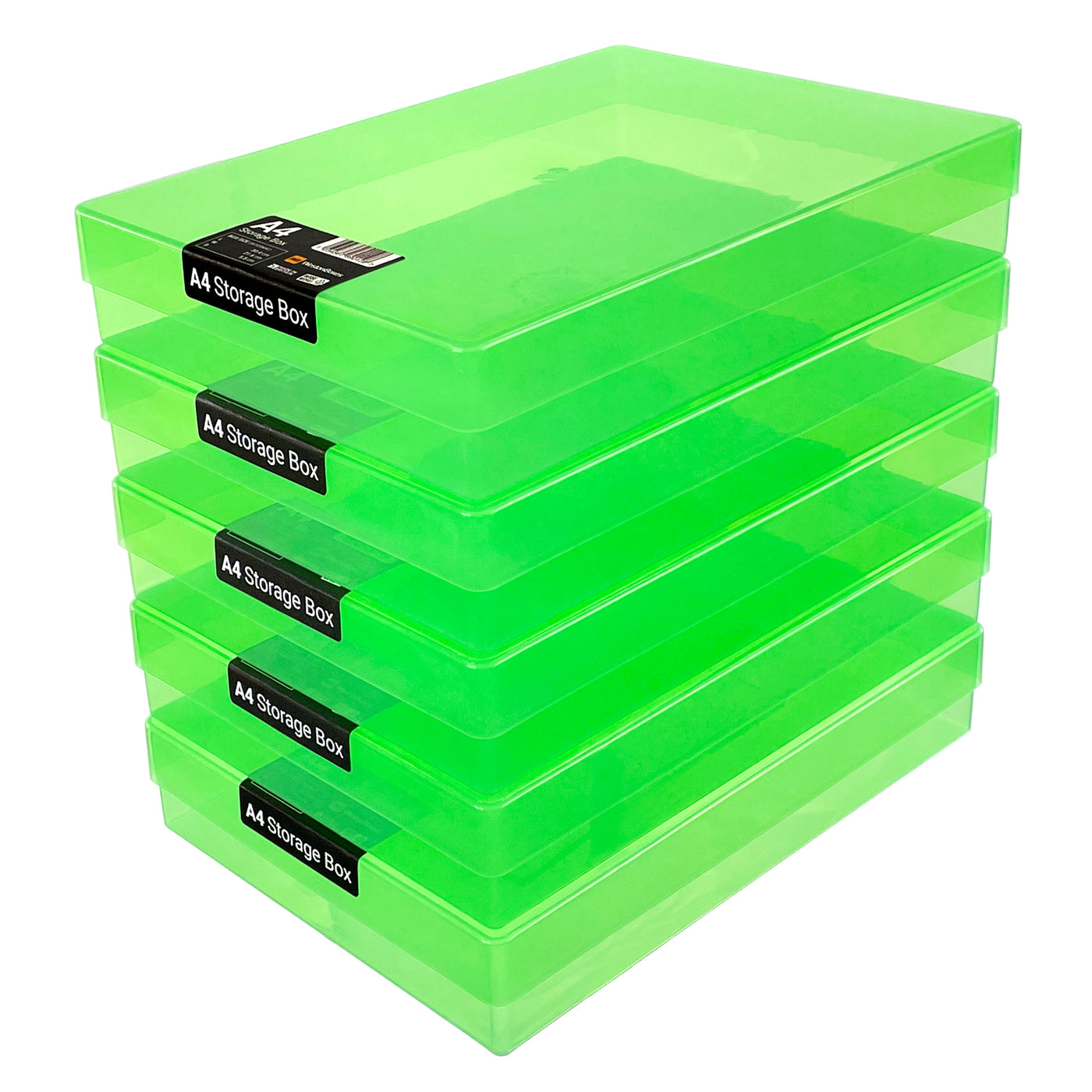A4 Boxes Rack WestonBoxes Plastic Storage Box for A4 Paper, Clear