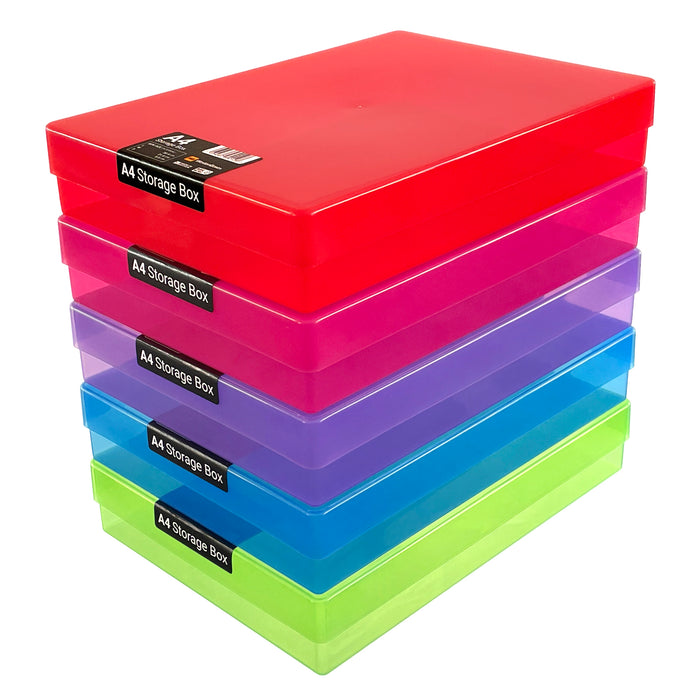 A4 Plastic Storage Box (5-pack)