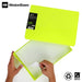 Neon Yellow / Opaque, WestonBoxes Plastic A4 Paper Storage Box With Lid