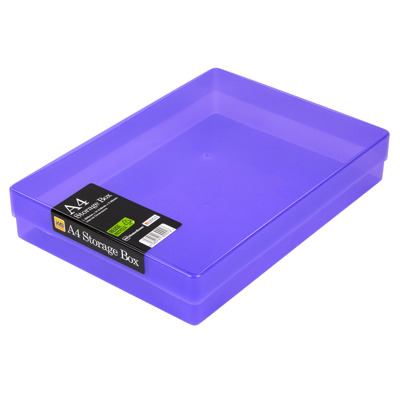Container Box A4 WestonBoxes Plastic Storage Box for A4 Paper, Clear