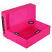 Neon Pink / Opaque, WestonBoxes A5 Paper Plastic Storage Boxes Neon