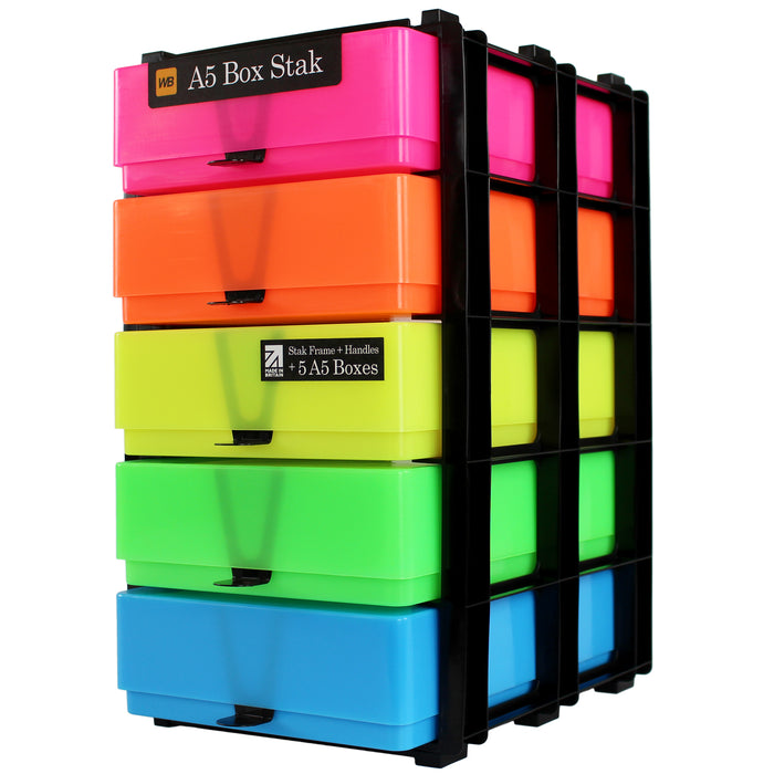 A5 Box Stak Craft Storage Unit, Neon