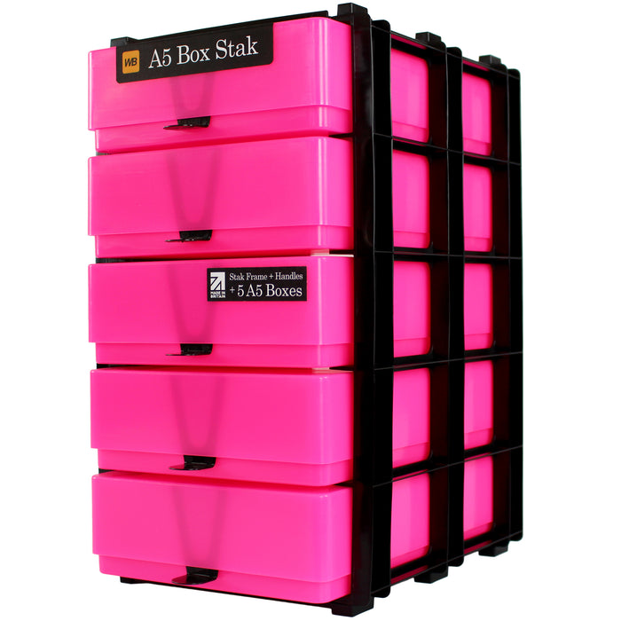 A5 Box Stak Craft Storage Unit, Neon