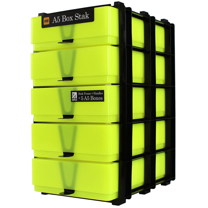 A5 Box Stak Craft Storage Unit, Neon