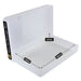 WestonBoxes slim A6 paper presentation storage box with lid clear transparent internal dimensions