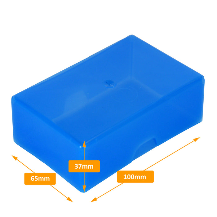 Colour: Blue / Transparent, WestonBoxes 35mm Deep Business Card Box Holds up to 125 Business Cards