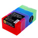 WestonBoxes clear plastic business card box with lid 35mm deep holds 125 business cards multicolour