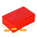 Red / Transparent, WestonBoxes 35mm Deep Business Card Box Holds up to 125 Business Cards