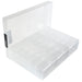 An A4 Storage Box with 18 clear small hobby boxes stored inside