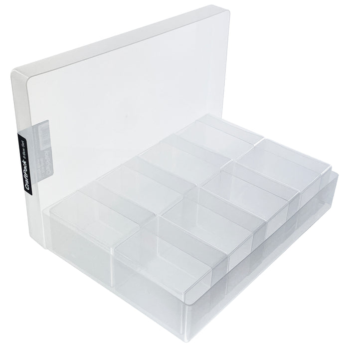 WestonBoxes craftpack multipack of small clear, transparent craft storage boxes