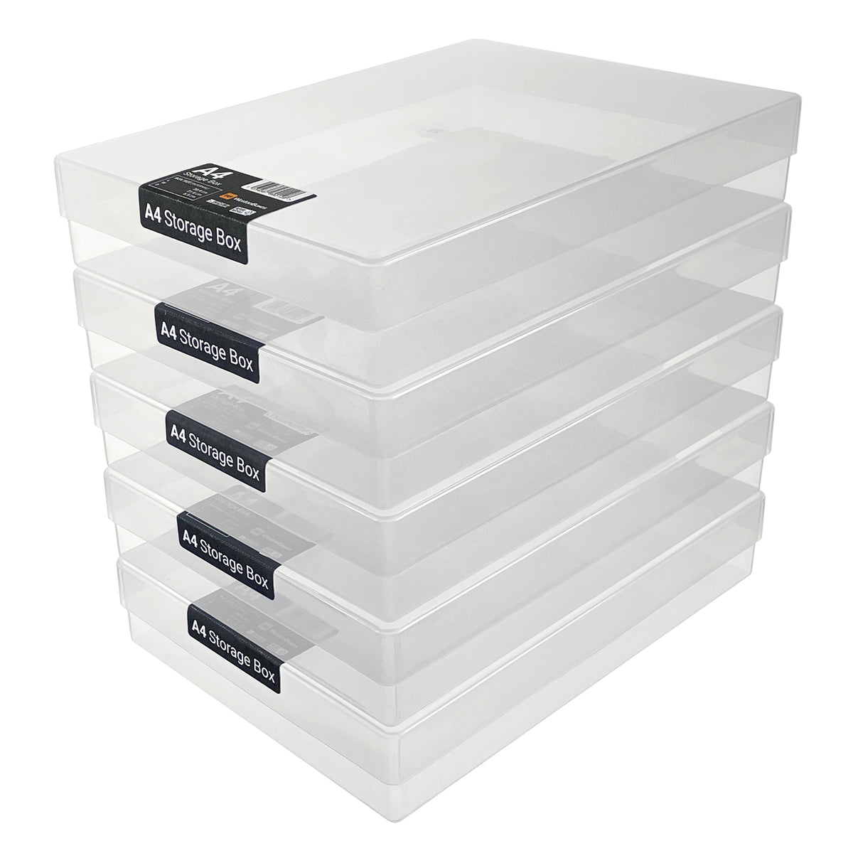 JAM Paper Clear Storage Box with 5 Assorted Files - Item 153953509