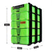 Green/Transparent, WestonBoxes Stak outer Dimensions