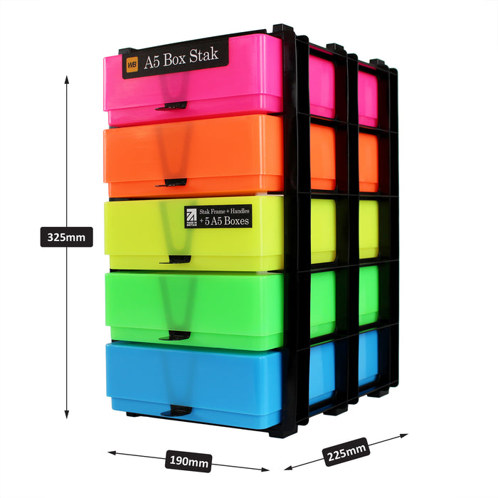 Neon MixPack/Opaque, WestonBoxes Stak outer Dimensions