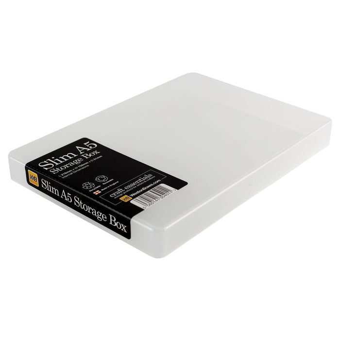 WestonBoxes Slim A5 Plastic Storage Box, A5 Slim