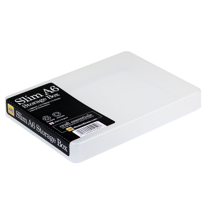 WestonBoxes Slim A6 Plastic Storage Box, A6 Slim