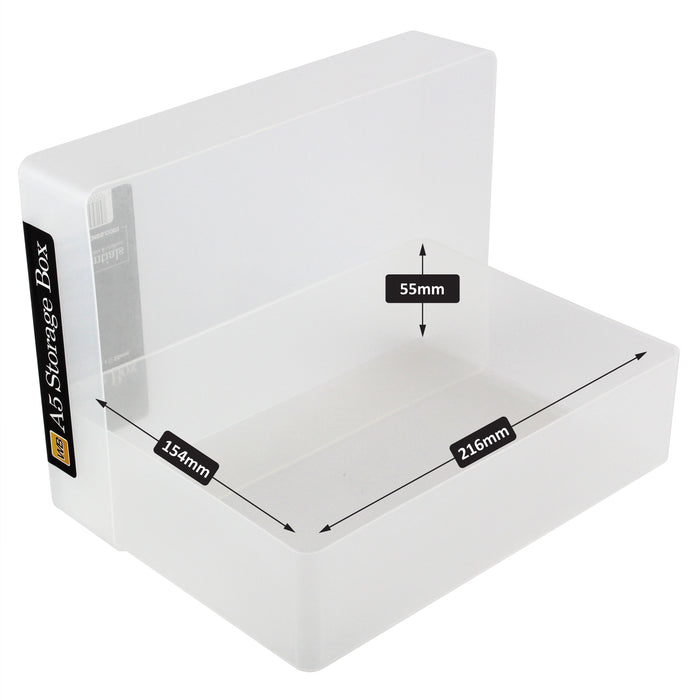 WestonBoxes clear plastic storage boxes with lids for a5 paper