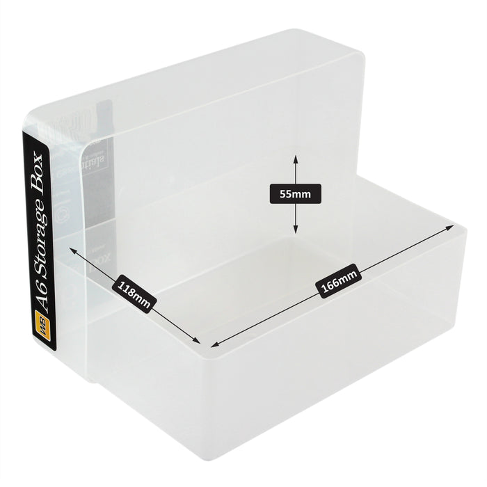 westonboxes A6 Storage Box, Clear / Transparent